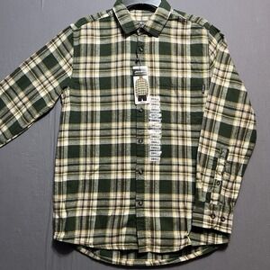 NWT Eddie Bauer Men's Bristol Flannel Shirt Size  Small Plaid Button Down